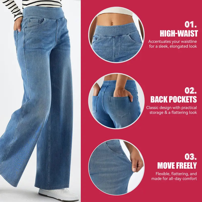 Wide Leg High Waisted Jeans