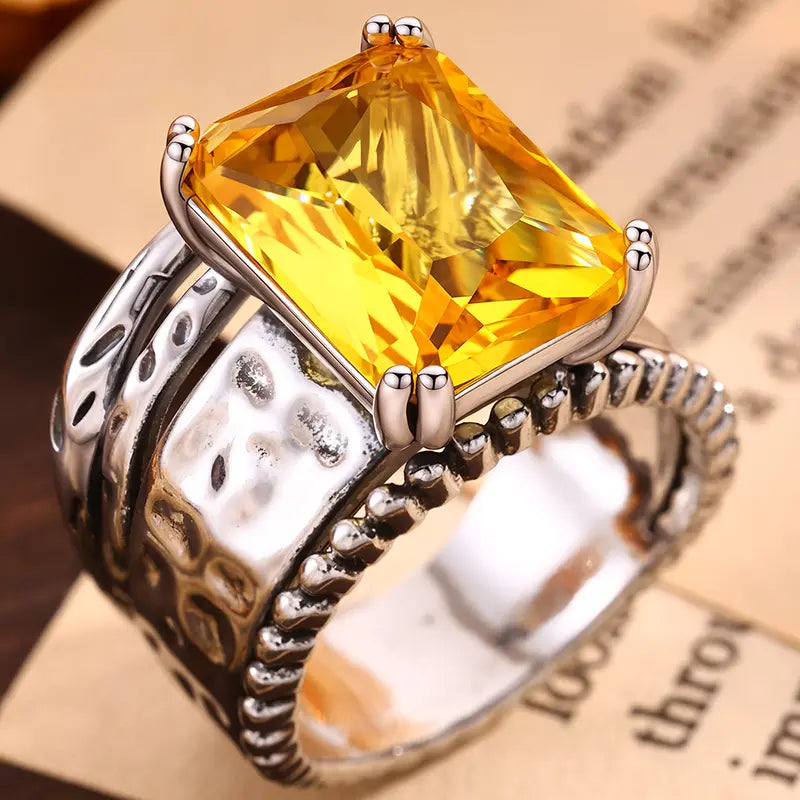 Vintage Rectangle Statement Ring