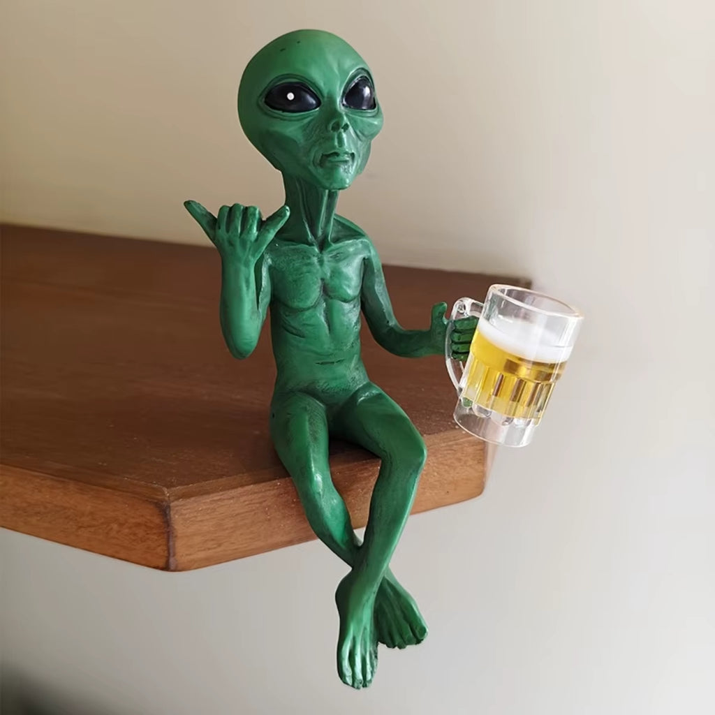 Drinking Alien Statue