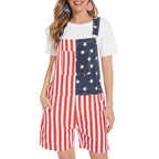 4th of July American Flag Overalls