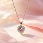 3pc Crystal Heart Jewelry Set