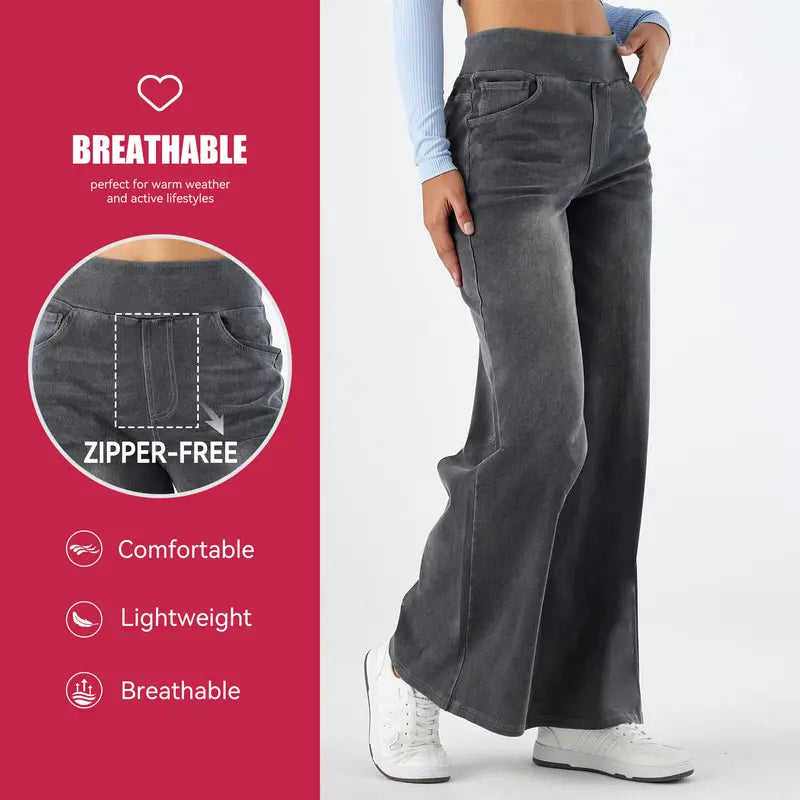Wide Leg High Waisted Jeans