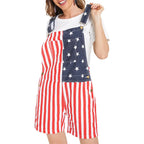 4th of July American Flag Overalls