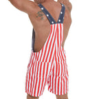 4th of July American Flag Overalls