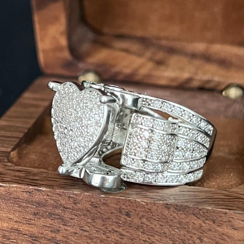 Heart Pave Statement Ring