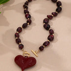 3pc Chunky Beaded Heart Necklace
