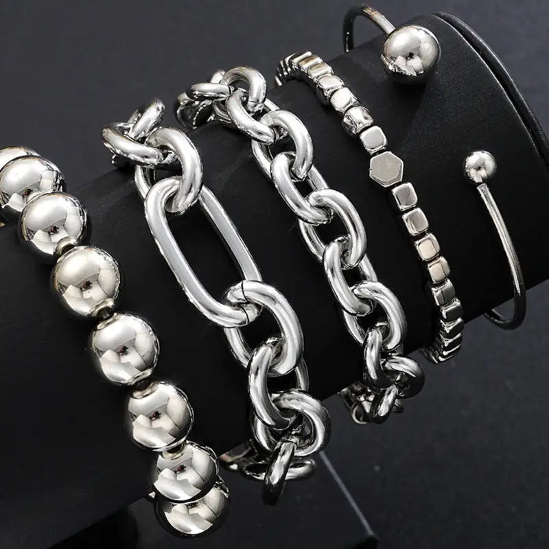 5pc Chunky Bracelet Set