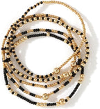 5pc Dainty Beaded Bracelet Stack