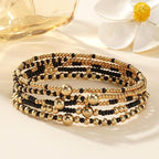 5pc Dainty Beaded Bracelet Stack