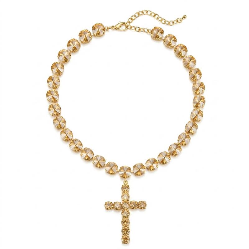 Luxe Diamond Cross Necklace