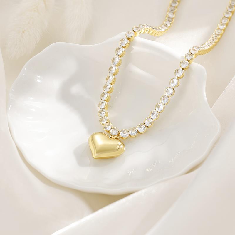 Chubby Heart Diamond Necklace