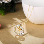 Elegant Floral Hummingbird Necklace