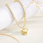 Chubby Heart Diamond Necklace