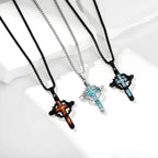 Turquoise Cross Thorn Necklace