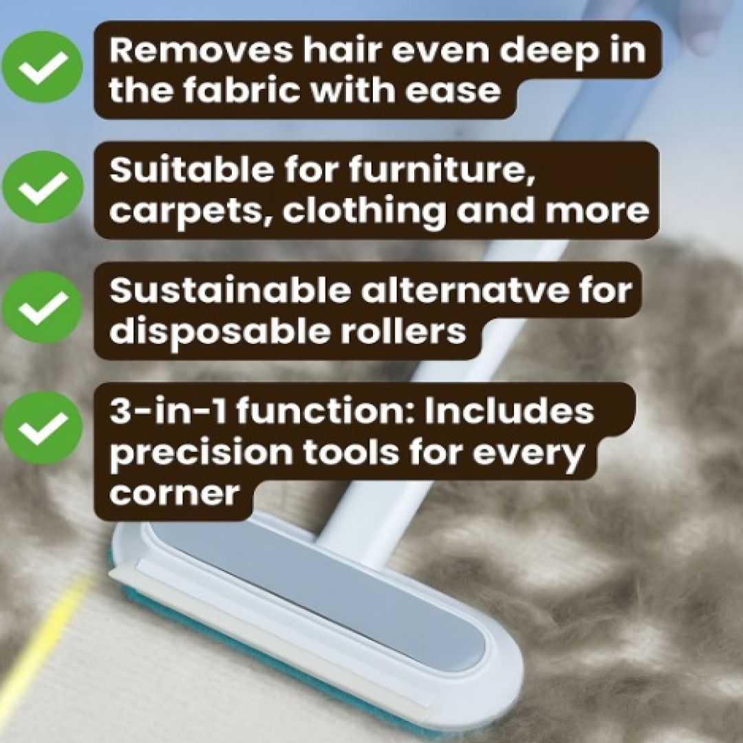 FurSweep™ Pro | 3-in-1 Pet Hair Remover