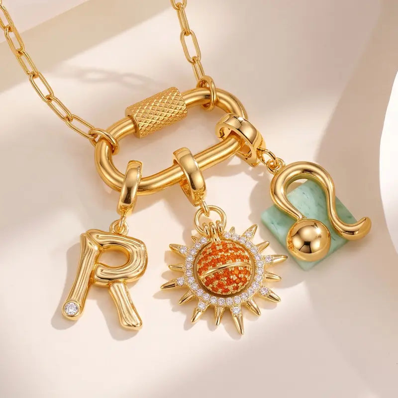 Customized Initial Zodiac Necklace