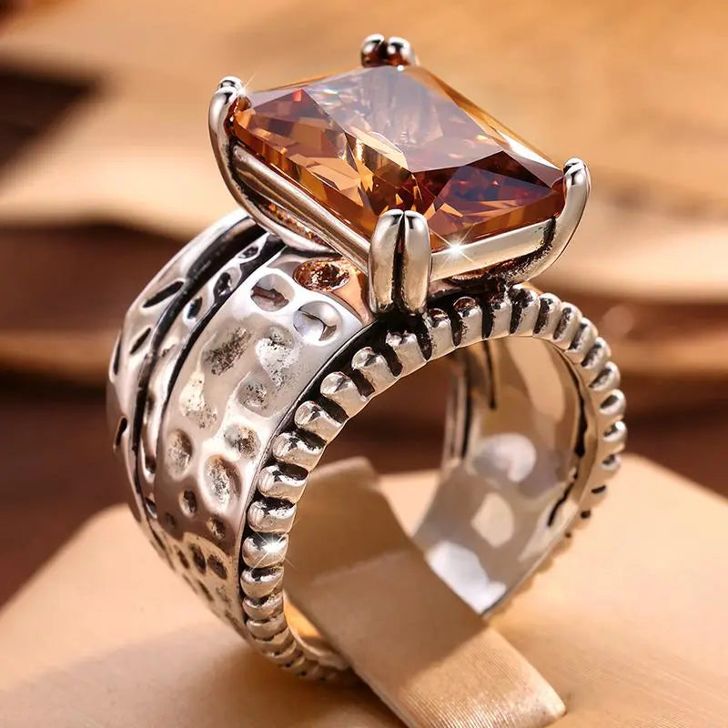 Vintage Rectangle Statement Ring