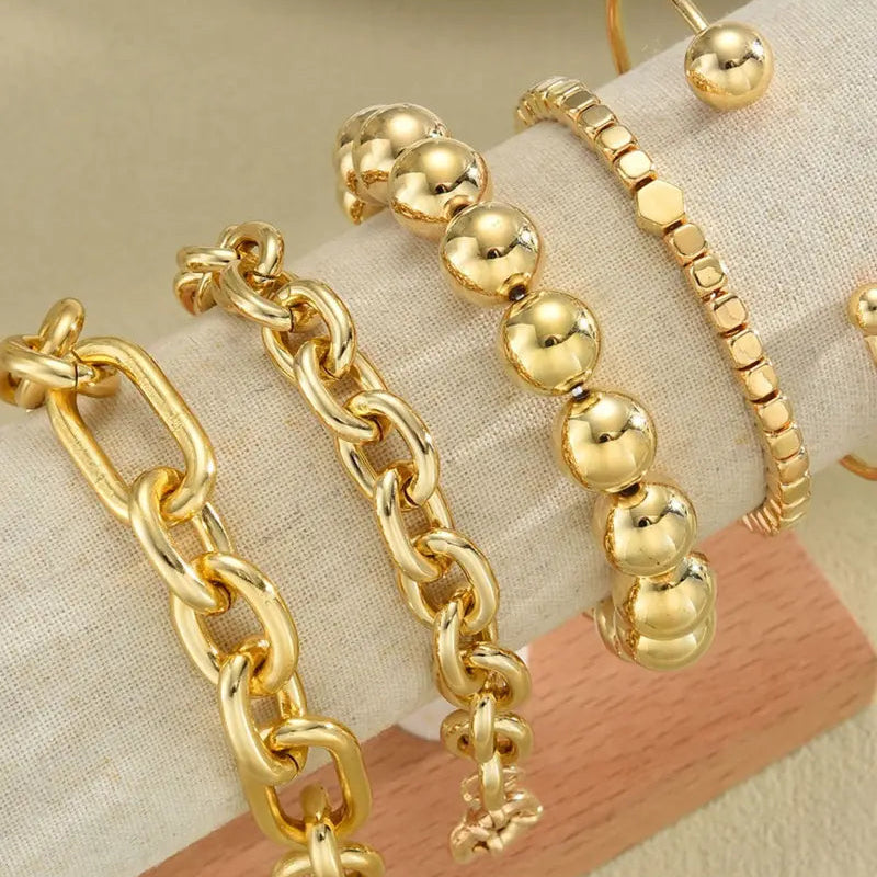 5pc Chunky Bracelet Set