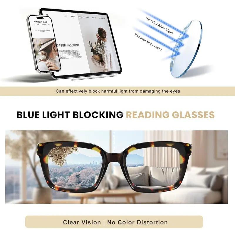 3 Pack Blue Light Reading Glasses