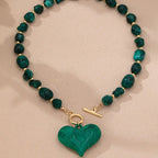 3pc Chunky Beaded Heart Necklace