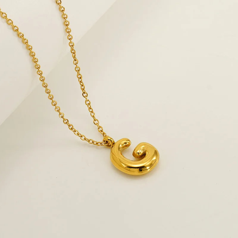 Mini Bubble Letter Necklace