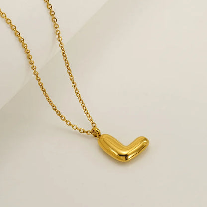 Mini Bubble Letter Necklace