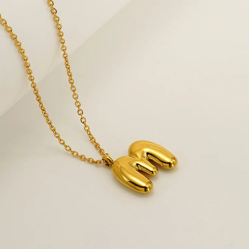 Mini Bubble Letter Necklace