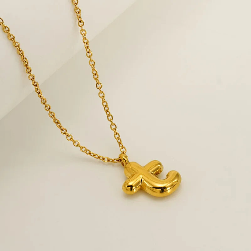Mini Bubble Letter Necklace