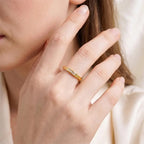 Elegant Moissanite Wave Ring