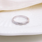 Elegant Moissanite Wave Ring