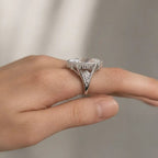 Elegant Oval Halo Statement Ring