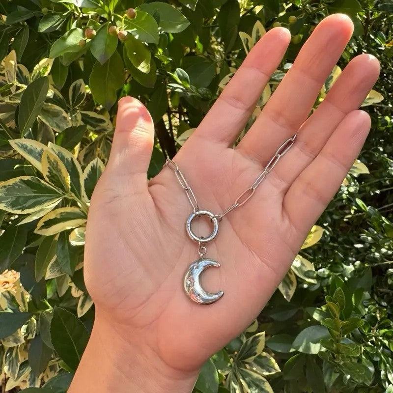 Whimsical Rainbow Moon Necklace