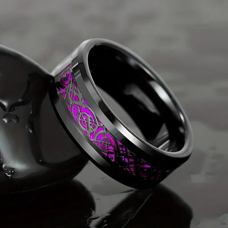 2pc Dragon Heart Ring Set
