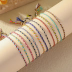 12pc Rainbow Braided Bracelet Stack