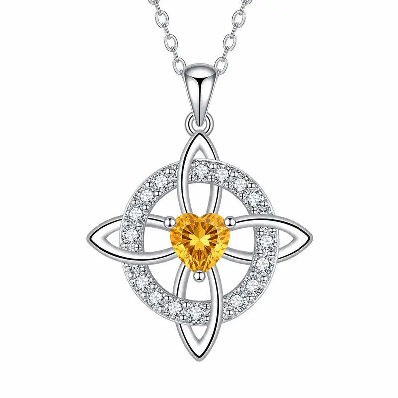 Celtic Knot Gemstone Necklace
