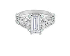 Elegant Moissanite Lattice Ring