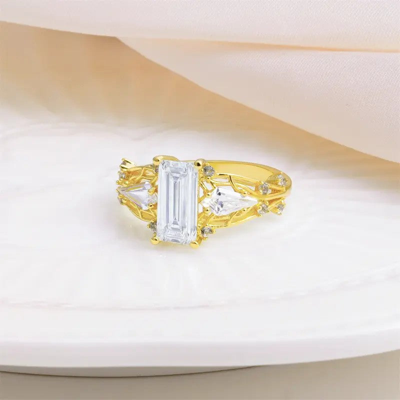 Elegant Moissanite Lattice Ring