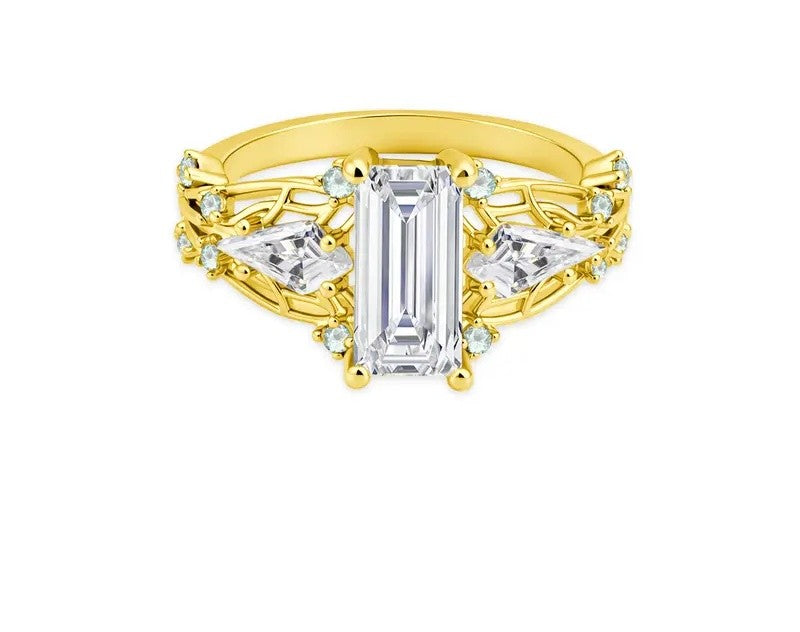 Elegant Moissanite Lattice Ring