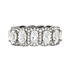 Elegant Pave Gemstone Ring Stack