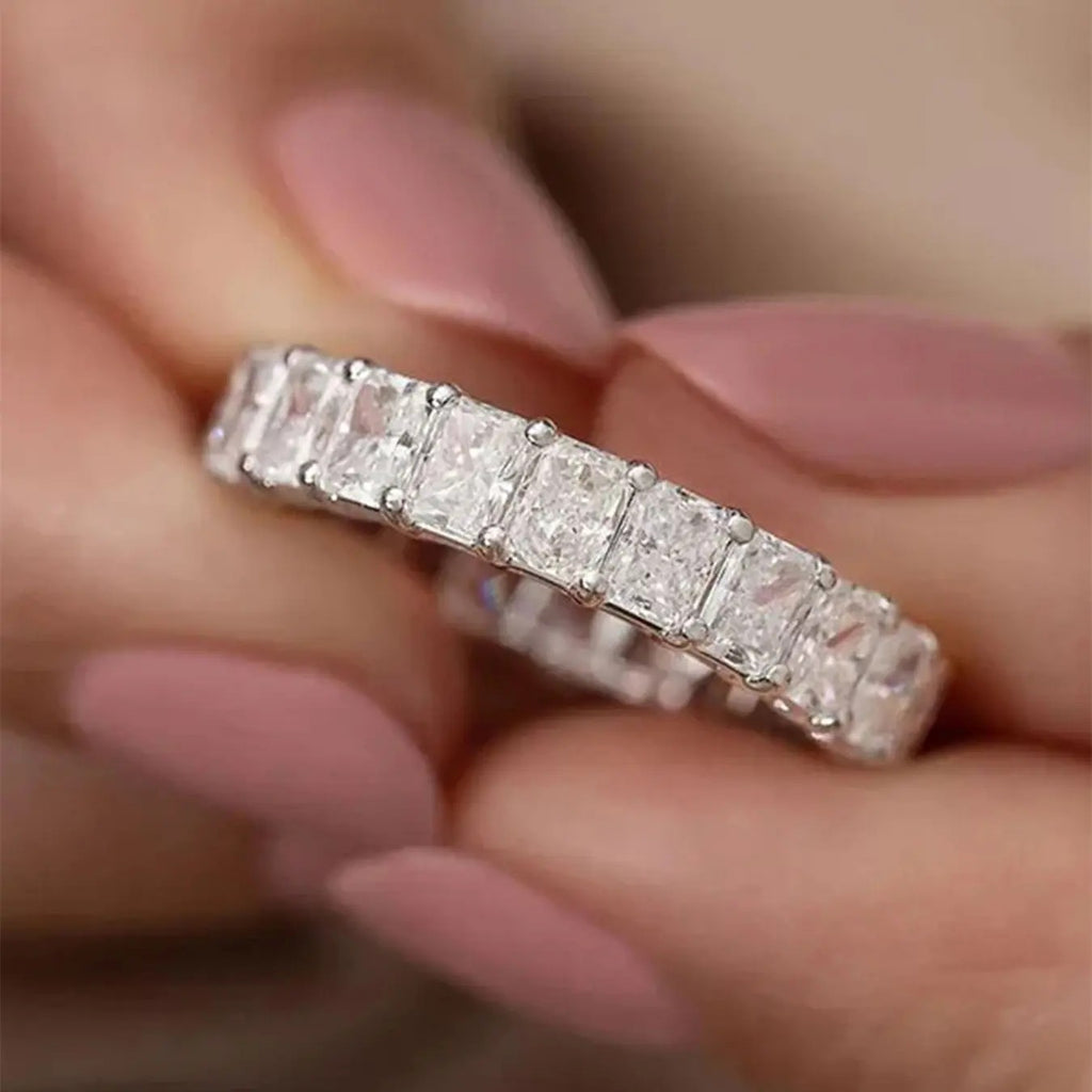 Elegant Pave Gemstone Ring Stack