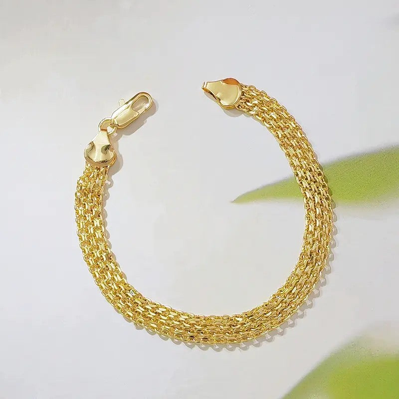 Woven Mesh Link Bracelet
