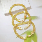 Woven Mesh Link Bracelet