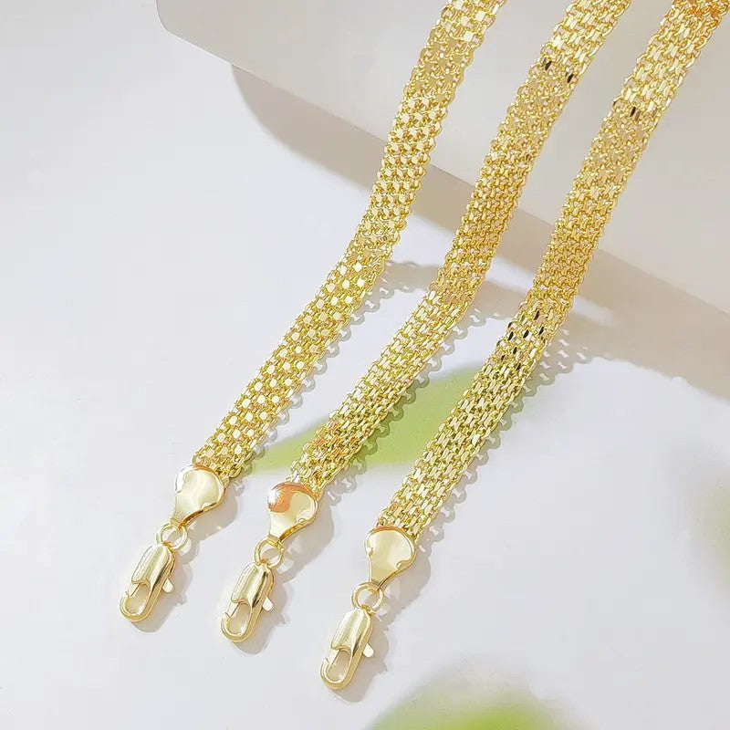 Woven Mesh Link Bracelet