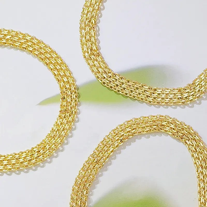 Woven Mesh Link Bracelet