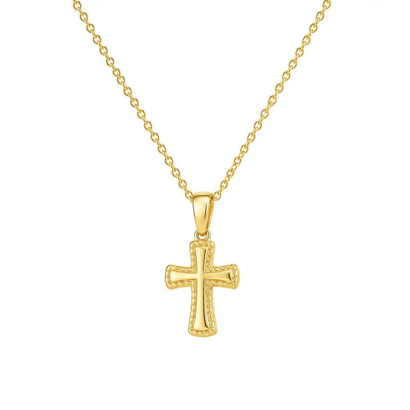 Elegant Beaded Cross Necklace