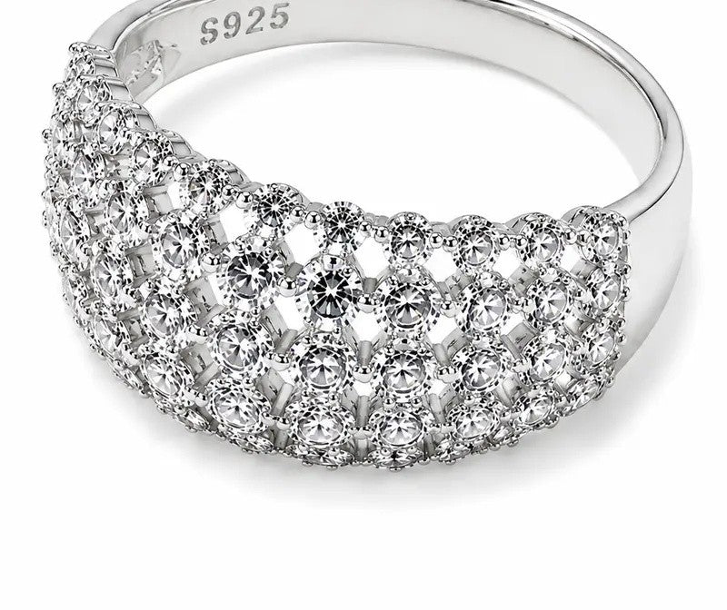 Sparkling Pave Dome Statement Ring