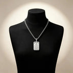 Elegant Virgin Mary Rectangle Necklace