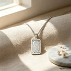 Elegant Virgin Mary Rectangle Necklace