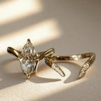 Elegant Marquise Split Band Ring Set