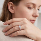 Elegant Two Stone Moissanite Ring